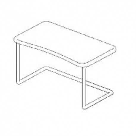Banca vestidor para consultorio en forma de trineo de 80 cm x 45 cm x 45 cm-PuntoMedico- HEL-HM417-1