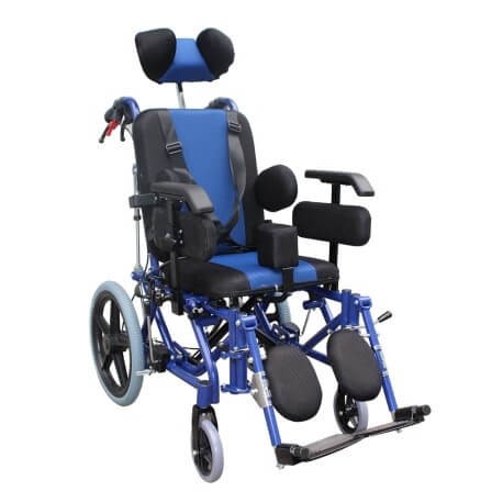 Silla de Ruedas PCI infantil con asiento y respaldo reclinable,-PuntoMedico- SPE-SP8000