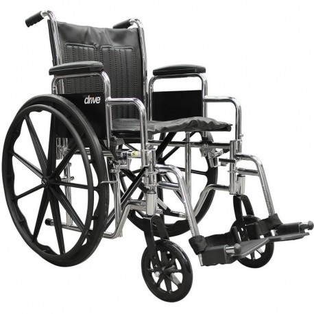 Silla de ruedas Bariátrica Sentra EC asiento de 20" con descansa-pies-PuntoMedico- DRI-SRECS20DDASFP-CV