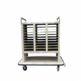 Carro porta expedientes, cuerpo y entrepaños de lamina de acero 104x56x106cm-PuntoMedico- HEL-HM71