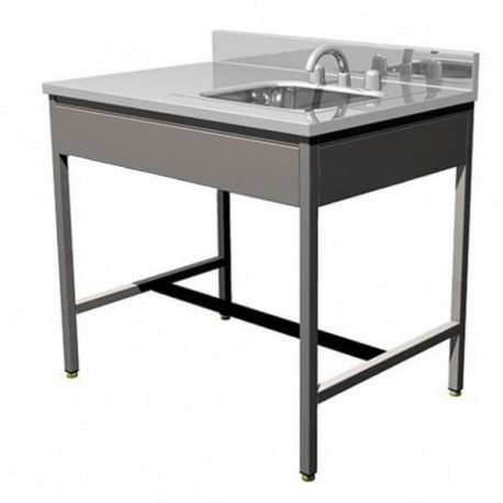 Lavabo pasteur de 90 cm, con estructura esmaltada sin accesorios-PuntoMedico- ESG-LAP002
