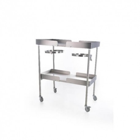 Carro para curaciones Clase T, cromado-PuntoMedico- CIS-3010