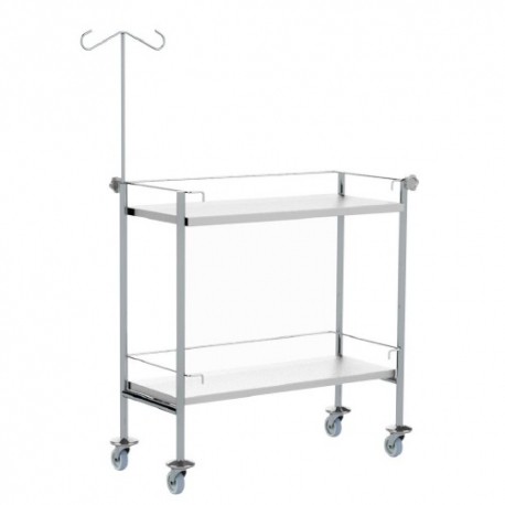 Carro auxiliar de 80 cm inoxidable-PuntoMedico- MOC-CRAXI