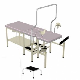 Mesa obstétrica para atención del parto humanizado, con ruedas-PuntoMedico- ESG-MES107