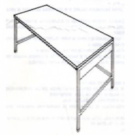 Mesa alta de 90 x 180 x 70 cm con cubierta de acero inoxidable-PuntoMedico- HEL-HM279