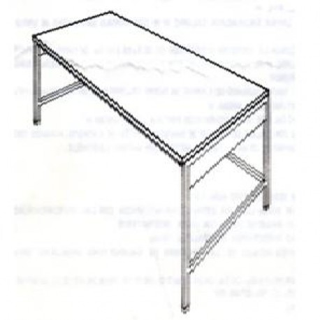 Mesa alta de 90 x 180 x 70 cm con cubierta de acero inoxidable-PuntoMedico- HEL-HM279
