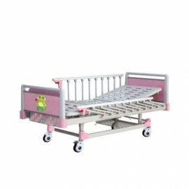 Cama pediátrica mecánica, rodable de múltiples posiciones-PuntoMedico- BAM-CMP-5P