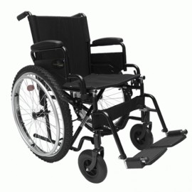 Silla de ruedas neumática, 18" en rojo-PuntoMedico- DRI- SR0818NBTO