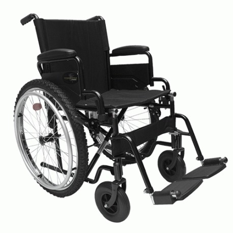 Silla de ruedas neumática, 18" en rojo-PuntoMedico- DRI- SR0818NBTO