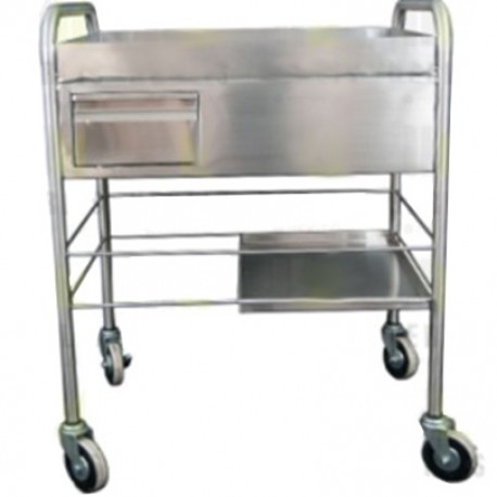 Carro para medicamentos 70 x 40 x 90 cm acero inoxidable-PuntoMedico- HEL-HM69