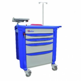 Carro para emergencias 609 x 1090 x 863 mm con 4 cajones Modelo Lifeline-PuntoMedico- MET-122952