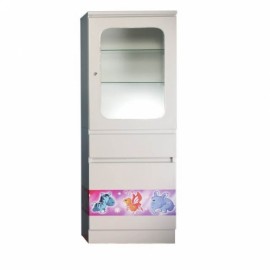Vitrina sencilla Mod. abeja con cenefa-PuntoMedico- CIS-8040