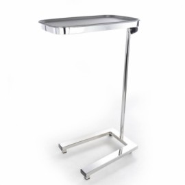 Mesa de mayo base tubular cromada sin charola-PuntoMedico- CIS-5210