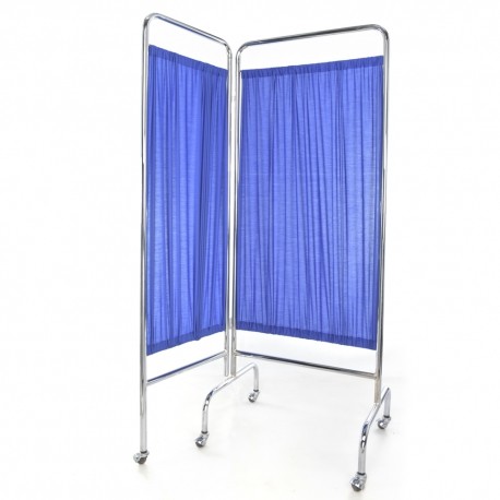 Biombo de 2 hojas cromado-PuntoMedico- CIS-1630
