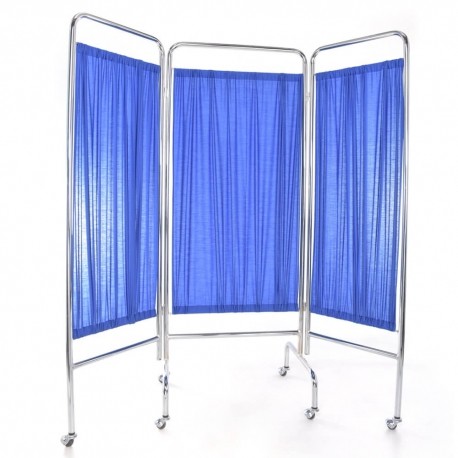Biombo de 3 hojas cromado-PuntoMedico- CIS-1660