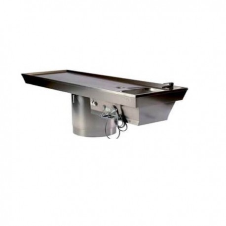 Mesa para autopsias de acero inoxidable con triturador y base con ajustador eléctrico-PuntoMedico- SIC-MA-2017