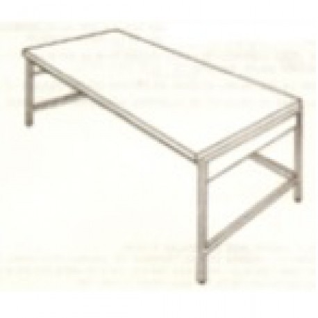 Mesa baja con cubierta de acero inoxidable de 90 cm-PuntoMedico- HEL-HM285