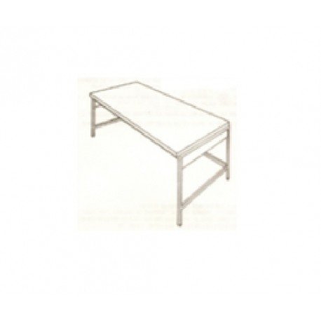 Mesa baja de 150 cm con cubierta de acero inoxidable 150 x 70 x 75-PuntoMedico- HEL-HM287