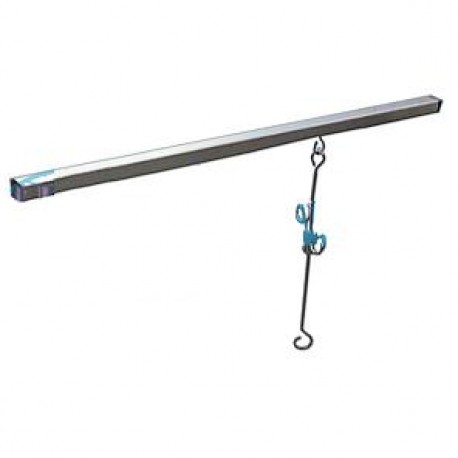 Riel portavenoclisis norma fabricado con lámina de aluminio-PuntoMedico- HEL-HM258