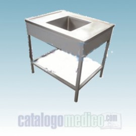 Mesa baja con vertedero-PuntoMedico- HEL-HM297