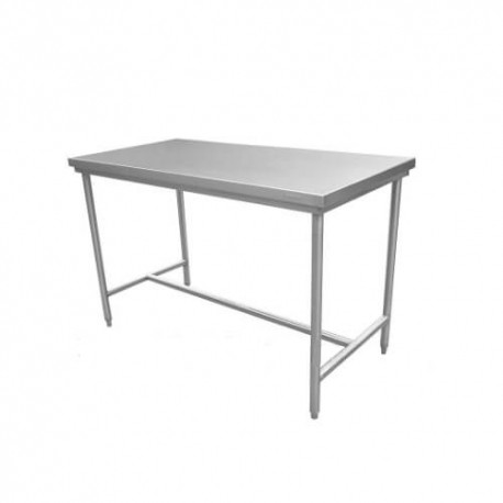 Mesa baja de 180 cm con cubierta de acero inoxidable-PuntoMedico- HEL-HM288