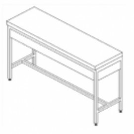 Mesa alta de 120 cm esmaltada con cubierta de laminado de plástico-PuntoMedico- HEL-HM141