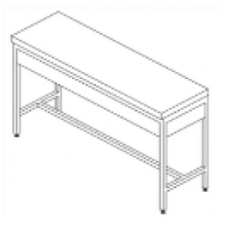 Mesa alta de 120 cm esmaltada con cubierta de laminado de plástico-PuntoMedico- HEL-HM141