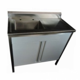 Lavabo Pasteur derecho de 120 cm de acero inoxidable-PuntoMedico- HEL-HM129