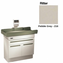 Mesa de exploración pediátrica 640 con báscula color Pebble Grey-PuntoMedico- MID-640-001-216