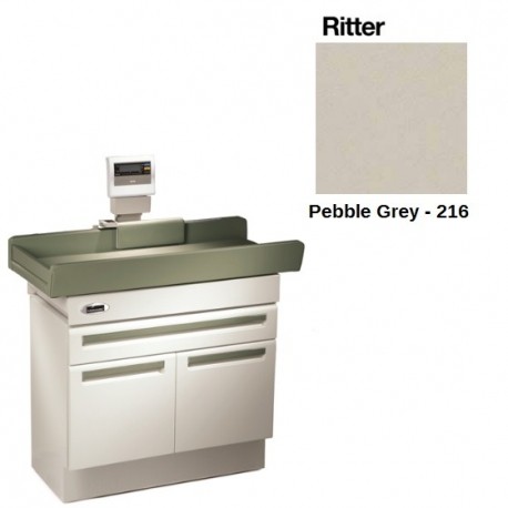 Mesa de exploración pediátrica 640 con báscula color Pebble Grey-PuntoMedico- MID-640-001-216