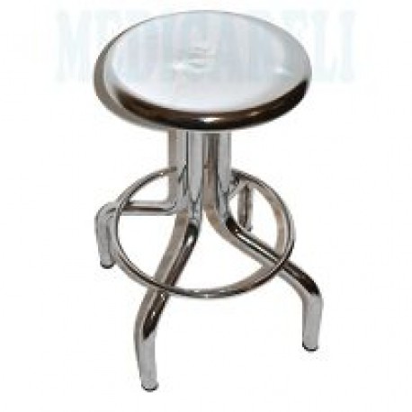 Banco tubular cromado económico 12"-PuntoMedico- MMD-162MM