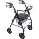 Andadera tipo Rollator color azul-PuntoMedico- MFX-10257-BL