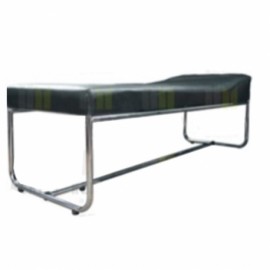 Divan chaisse longue estructurado en H, acabado en cromo-PuntoMedico- HEL-HM102