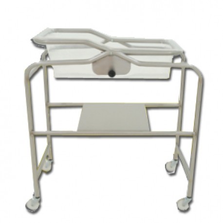 Carro cuna con bacinete en acero inoxidable-PuntoMedico- CIS-3090