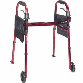 Andadera plegable portátil para viaje con ruedas-PuntoMedico- DRI-AN10263DR