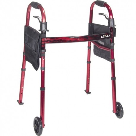 Andadera plegable portátil para viaje con ruedas-PuntoMedico- DRI-AN10263DR