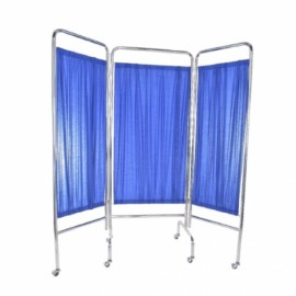 Biombo tubular cr de tres hojas-PuntoMedico- MOC-BBBC3