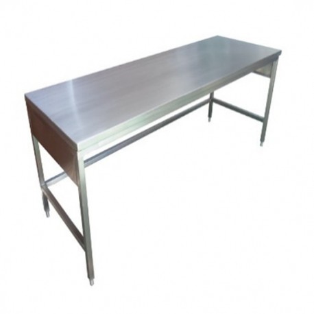 Mesa alta de 90 x 150 x 70 cm cubierta acero inoxidable-PuntoMedico- HEL-HM278
