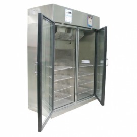 Refrigerador vertical de 35 pies para farmacia de acero inoxidable con 2 puertas de cristal-PuntoMedico- REF-RFACDV-35
