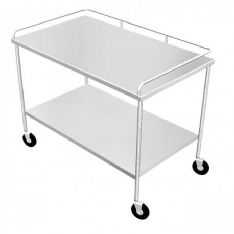 Mesa para instrumental de acero inoxidable 100 cm x 45 cm x 100 cm-PuntoMedico- ESG-MES008