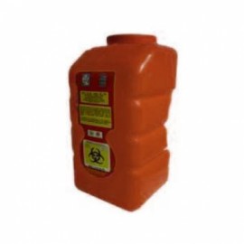 Recolector de polipropileno para liquido, color rojo, capacidad volumen: 12.0 Lts.-PuntoMedico- A1C-PL-12-R