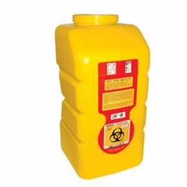 Recolector de polipropileno para liquido, color amarillo, capacidad volumen: 12.0 Lts.-PuntoMedico- A1C-PL-12-A