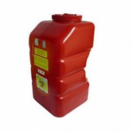 Recolector de polipropileno para punzocortante, capacidad volumen: 12.0 Lts.-PuntoMedico- A1C-PC-12-R