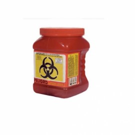 Recolector de polipropileno para líquidos color Rojo 1.7 Lts. económico-PuntoMedico- A1C-PL-1R