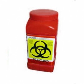 Recolector de polipropileno para líquidos color rojo capacidad volumen: 3.0 Lts-PuntoMedico- A1C-PL-3R