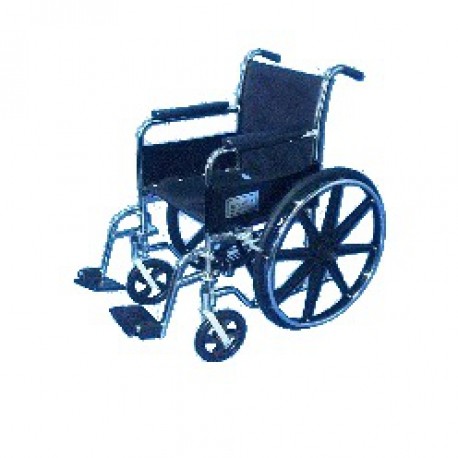 Silla de ruedas pedal abatible con extensión fabricada en acero acabado pintura en polvo-PuntoMedico- MAR-MS-9901