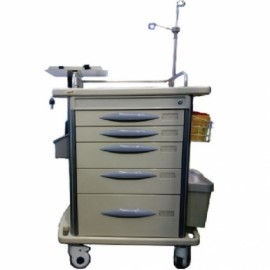 Carro para emergencias de 5 cajones ABS-PuntoMedico- SRY-ET-72031B