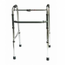 Andadera de aluminio plegable 2 en 1 color plata-PuntoMedico- SPE-SPA7600