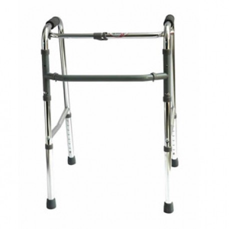 Andadera de aluminio plegable 2 en 1 color plata-PuntoMedico- SPE-SPA7600
