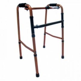Andadera de aluminio plegable 2 en 1 color bronce-PuntoMedico- SPE-SPA7601